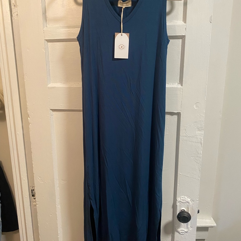 Sleeveless Blue Dress